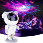 AUKYO Projetor estrelado de astronauta luz de projetor de galáxia ajustável de 360°