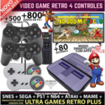 Vídeo Game Retro Prime com 4 Controles + 40.000 mil jogos Clássicos Retro