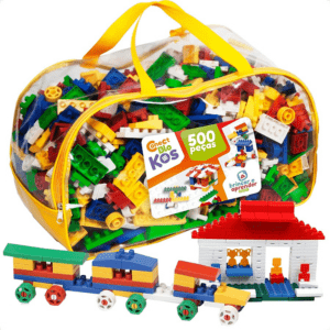 Brinquedo Blocos De Montar Infantil Educativo 500 Peças